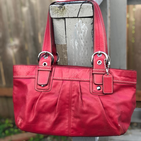 Coach Handbags - COACH SOHO SHOULDER RED BAG